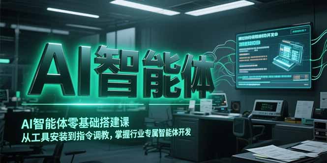 AI智能体零基础搭建课，从工具安装到指令调教，掌握行业专属智能体开发