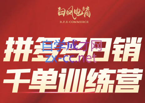 白凤电商·拼多多日销千单训练营(更新5月)